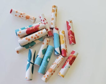 Paper beads, recycled paper beads, tube beads