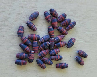 Paper beads to make handmade jewelry, recycled paper beads