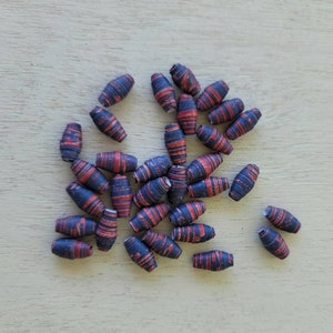 Papierperlen zum Herstellen von handgemachtem Schmuck, recycelte Papierperlen