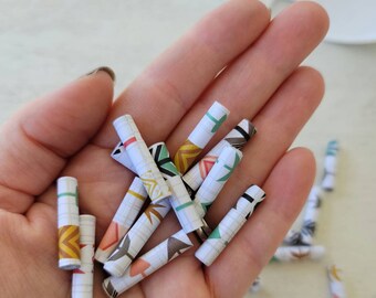 Paper beads, recycled paper beads, large hole beads