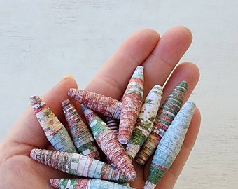 Paper beads to make handmade jewelry,  diy adult craft kit