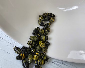 Paper beads to make handmade jewelry, recycled paper beads, diy adult craft kit
