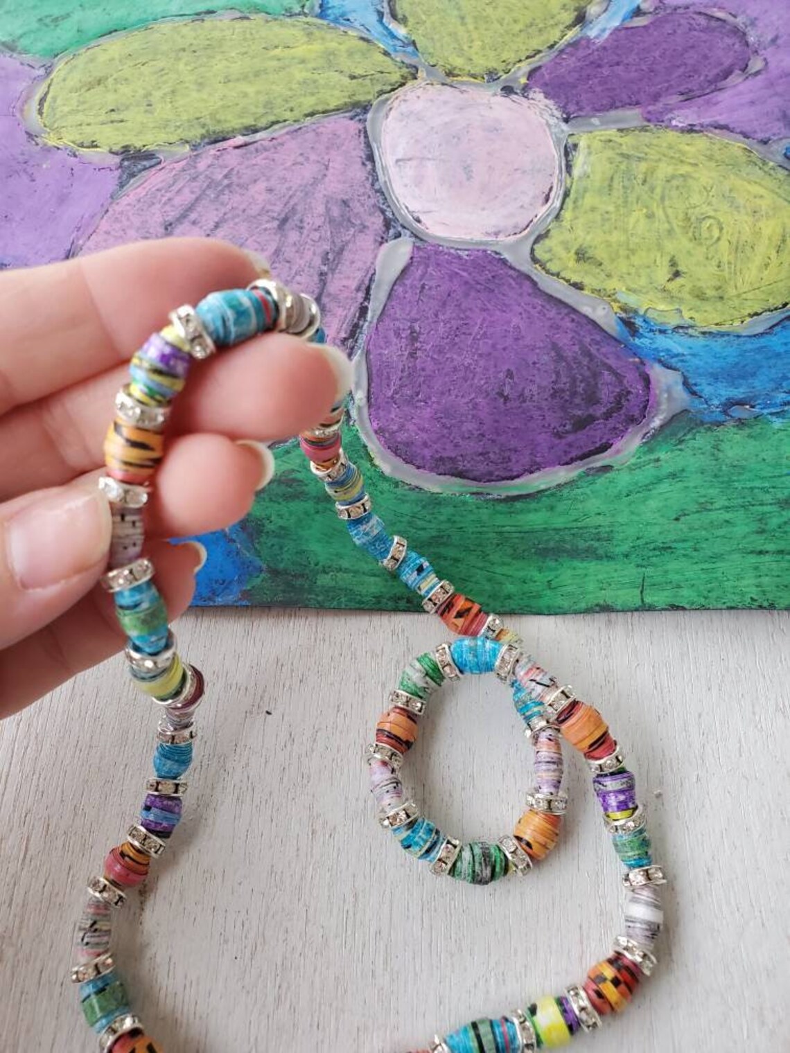 Kid's Artwork Jewelry Kid's Art Necklace Mom Gift Etsy