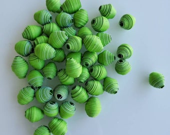 Paper beads, recycled paper beads, autumn jewelry