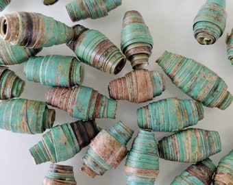 Paper beads, spacer beads, large hole beads