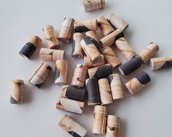 Paper beads, recycled paper beads, large hole beads
