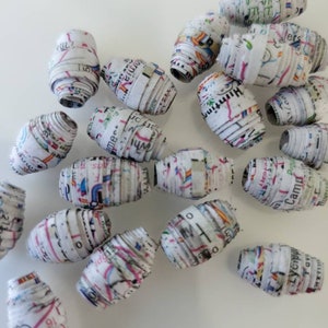 Cuentas de papel, cuentas de papel reciclado, cuentas atlas