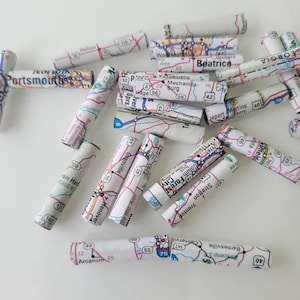 Perle di carta, perle di carta riciclata, perline personalizzate, scegli il tuo stato