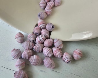 Paper beads, assorted beads, large hole bead
