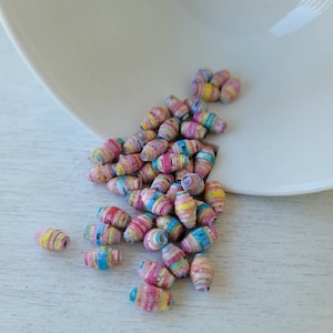 Paper beads, recycled paper beads, diy adult craft kit