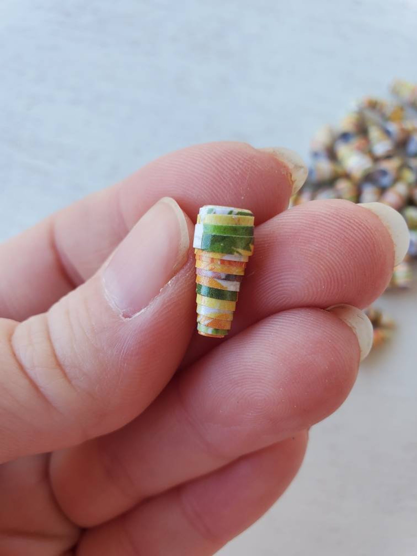 Paper Beads Recycled Paper Beads Teardrop Beads Etsy