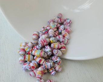 Paper beads, recycled paper beads, diy adult craft kit