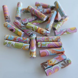 Papierperlen, Recyclingpapierperlen, Großlochperlen