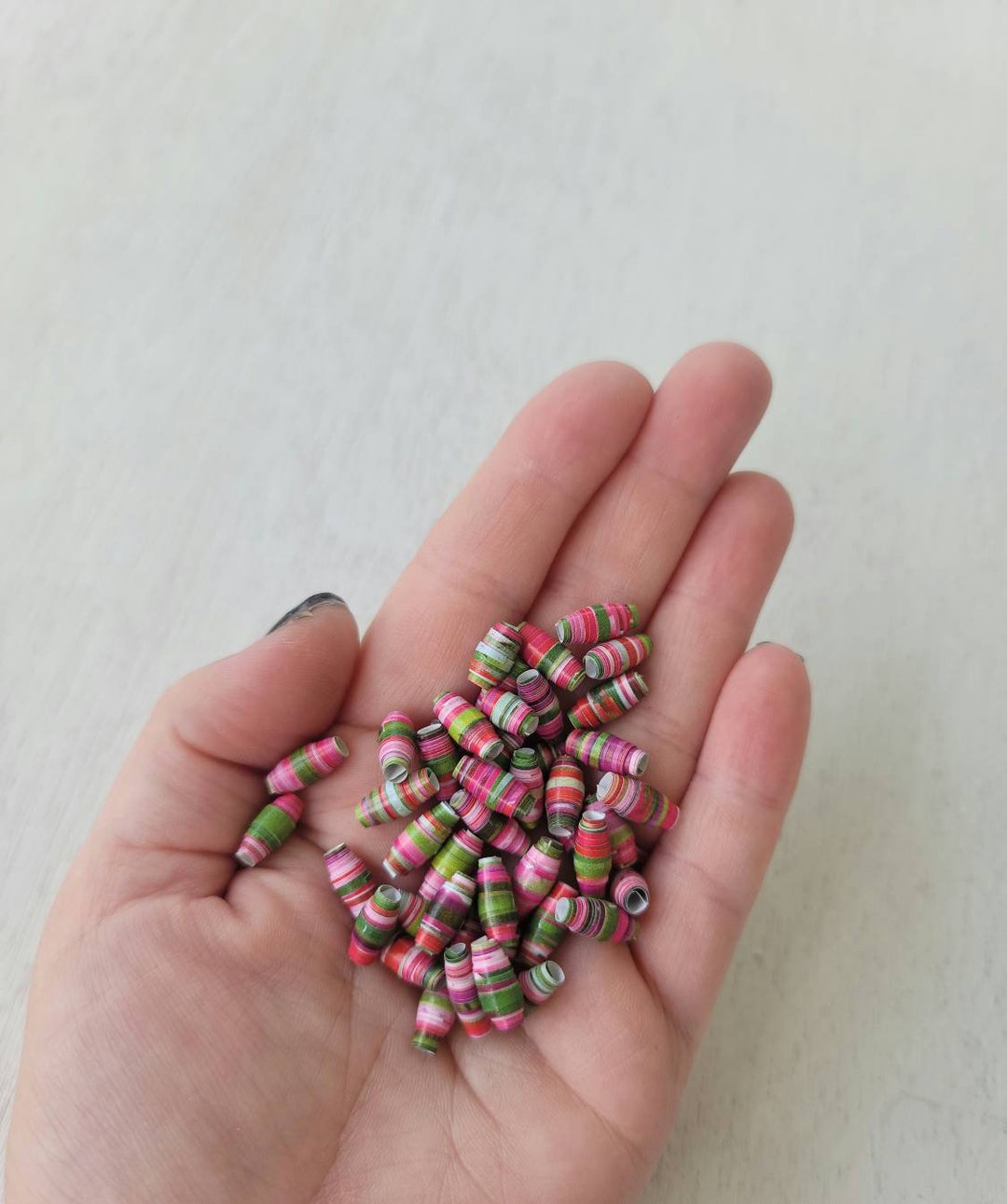 Paper Beads to Make Handmade Jewelry Recycled Paper Beads Etsy