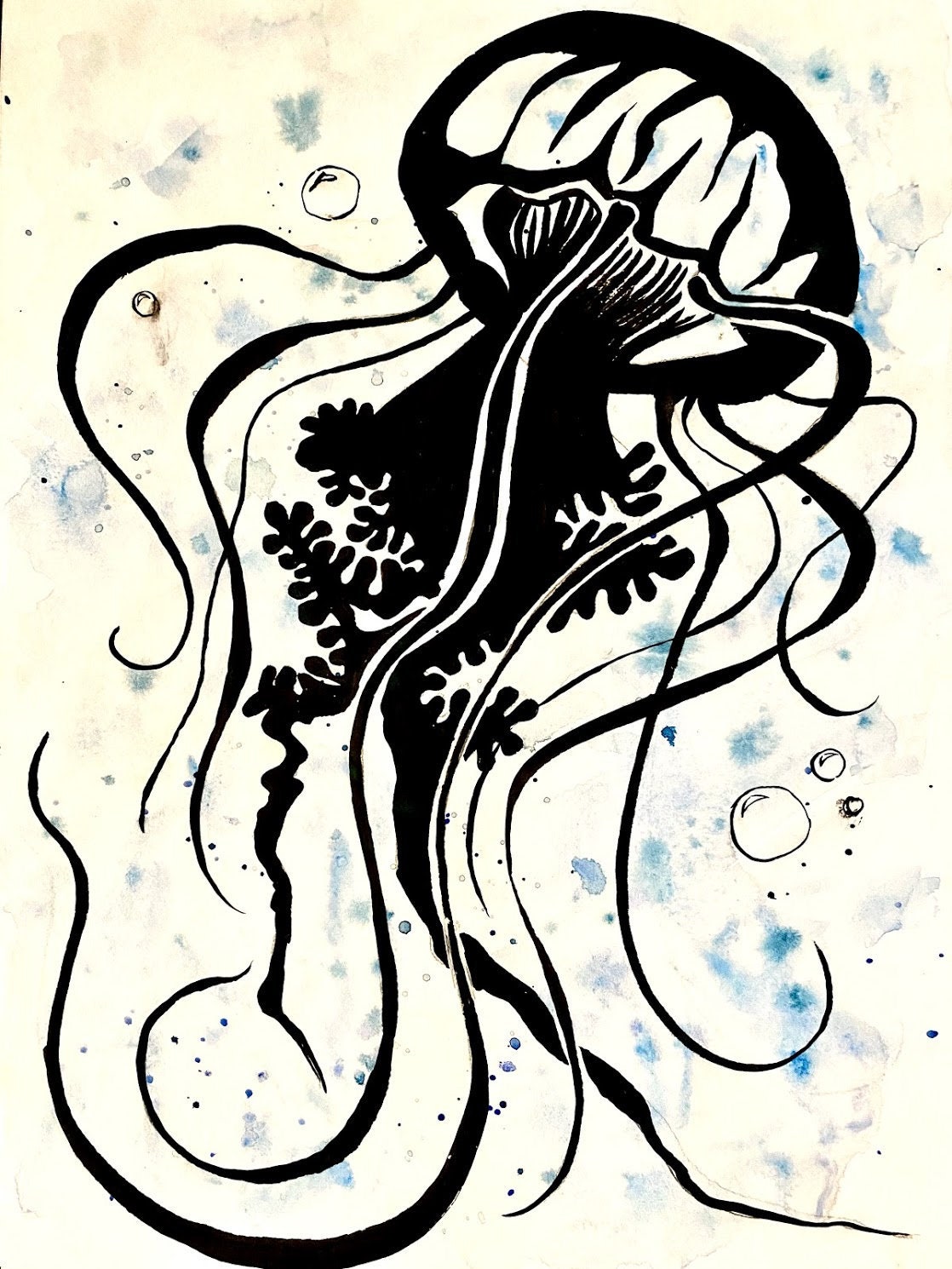 Master of Jellyfish Ink and Watercolor jellyfish jellies Etsy