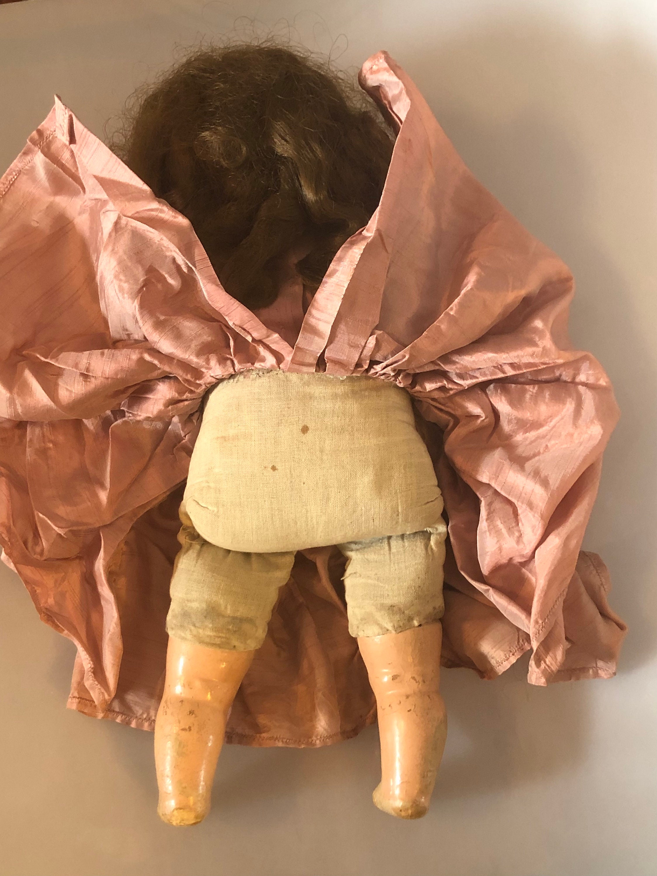 Antique Composition Ideal Doll , Made in USA , 16 Inches Tall. Sleeping