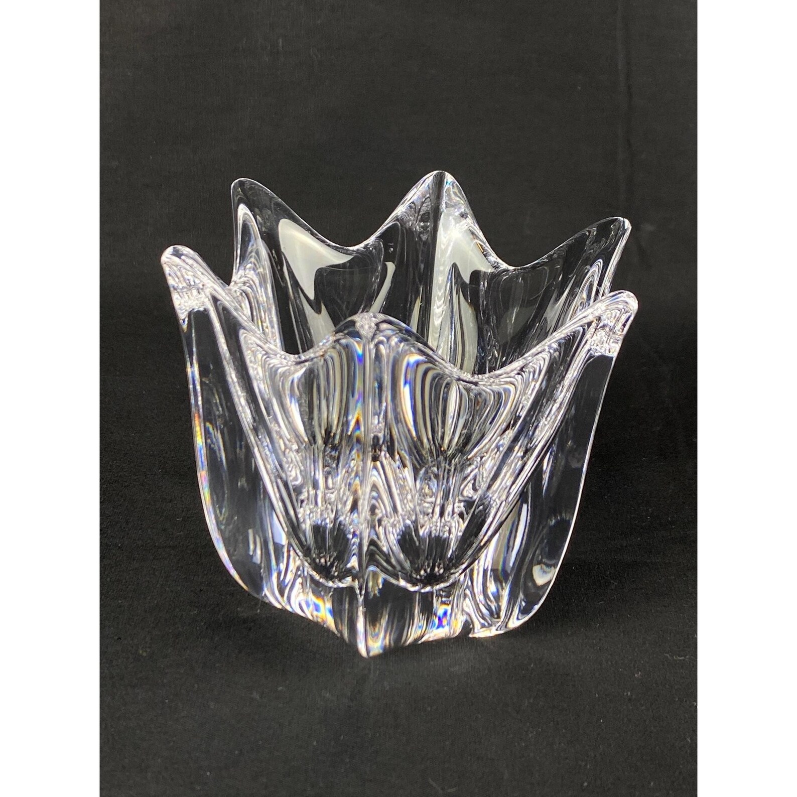 Orrefors Crystal 4 Inch Round Bowl BELLE Pattern Signed Etsy