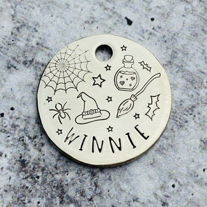 Hocus Pocus Pet ID Tag Personalized Pet Tag Custom Pet Tag Cat ID Tag Dog ID Tag Halloween Pet Tag Pet Accessories image 5