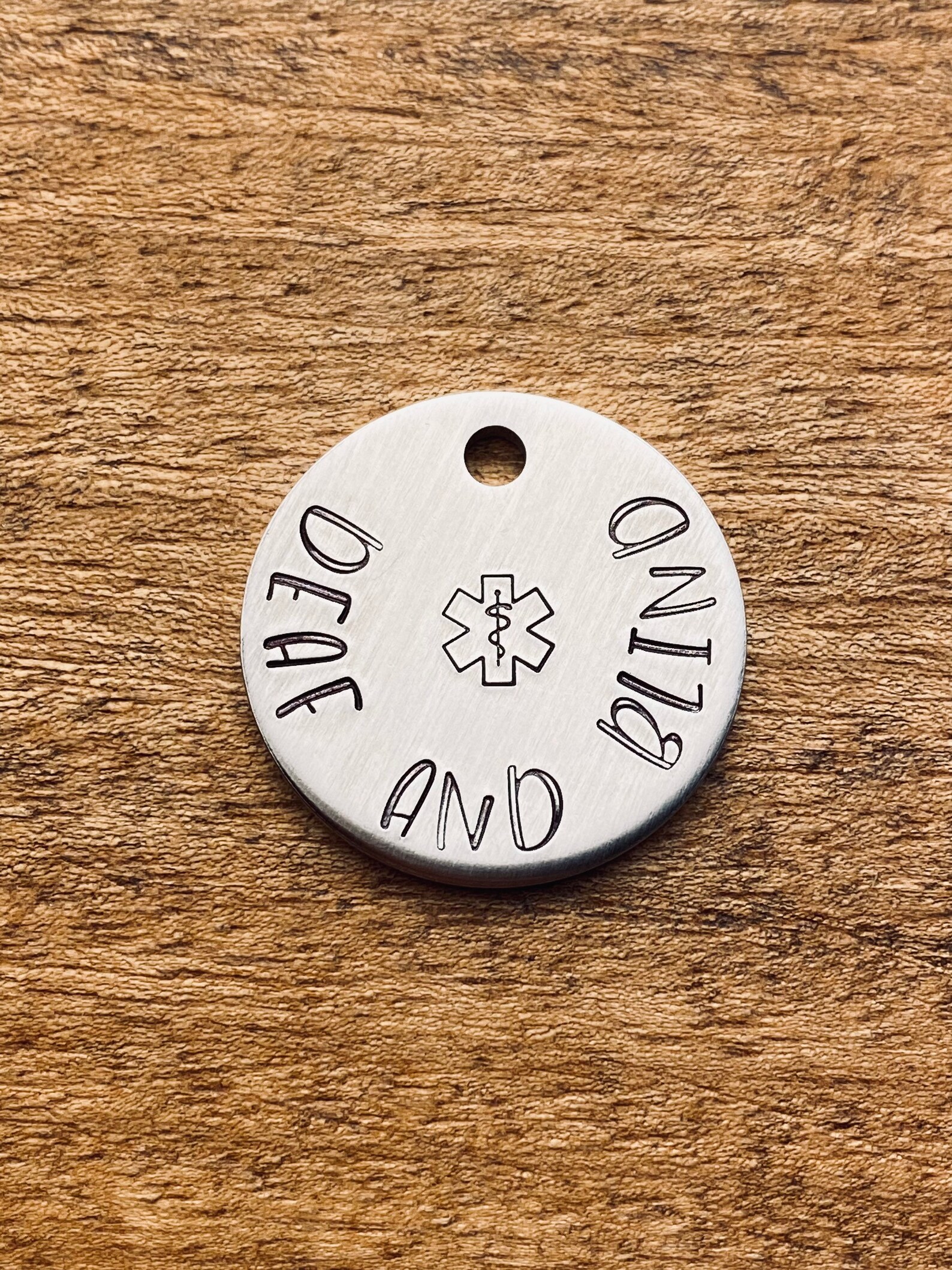 Medical Alert Pet Tag Hand Stamped Pet Tag Medical Alert Etsy