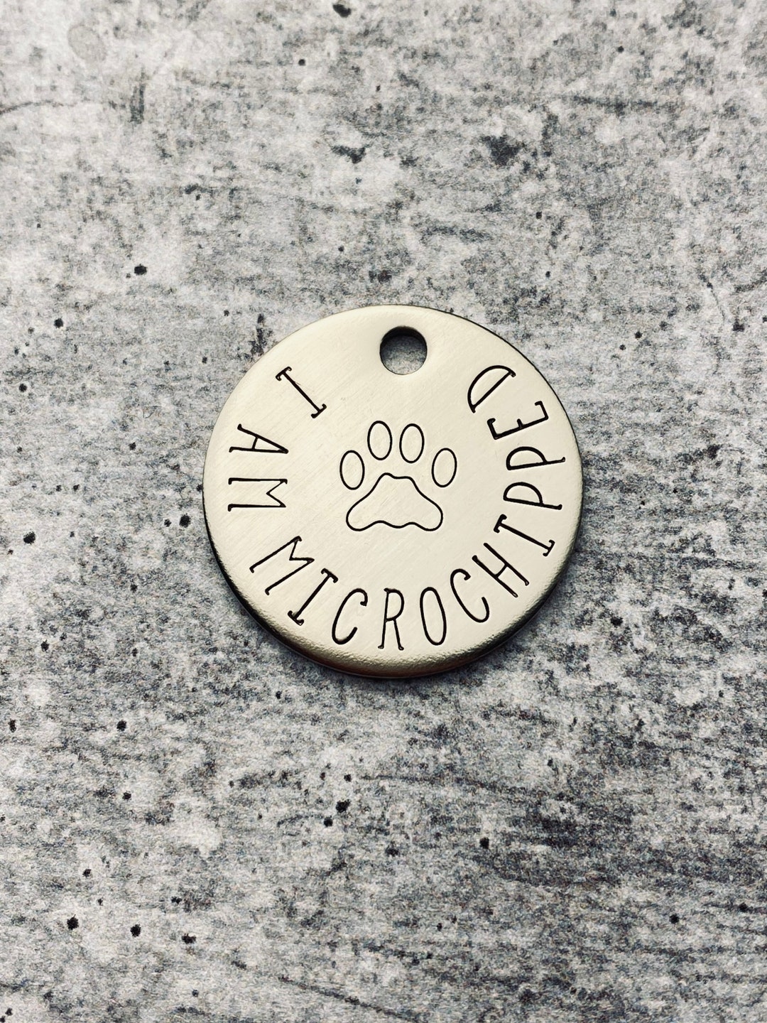 Dog Microchip Tag I Am Microchipped Tag Pet Microchipped Tag Hand