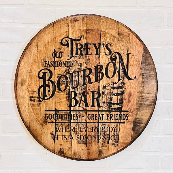 Whiskey Barrel Bar Bourbon Etsy