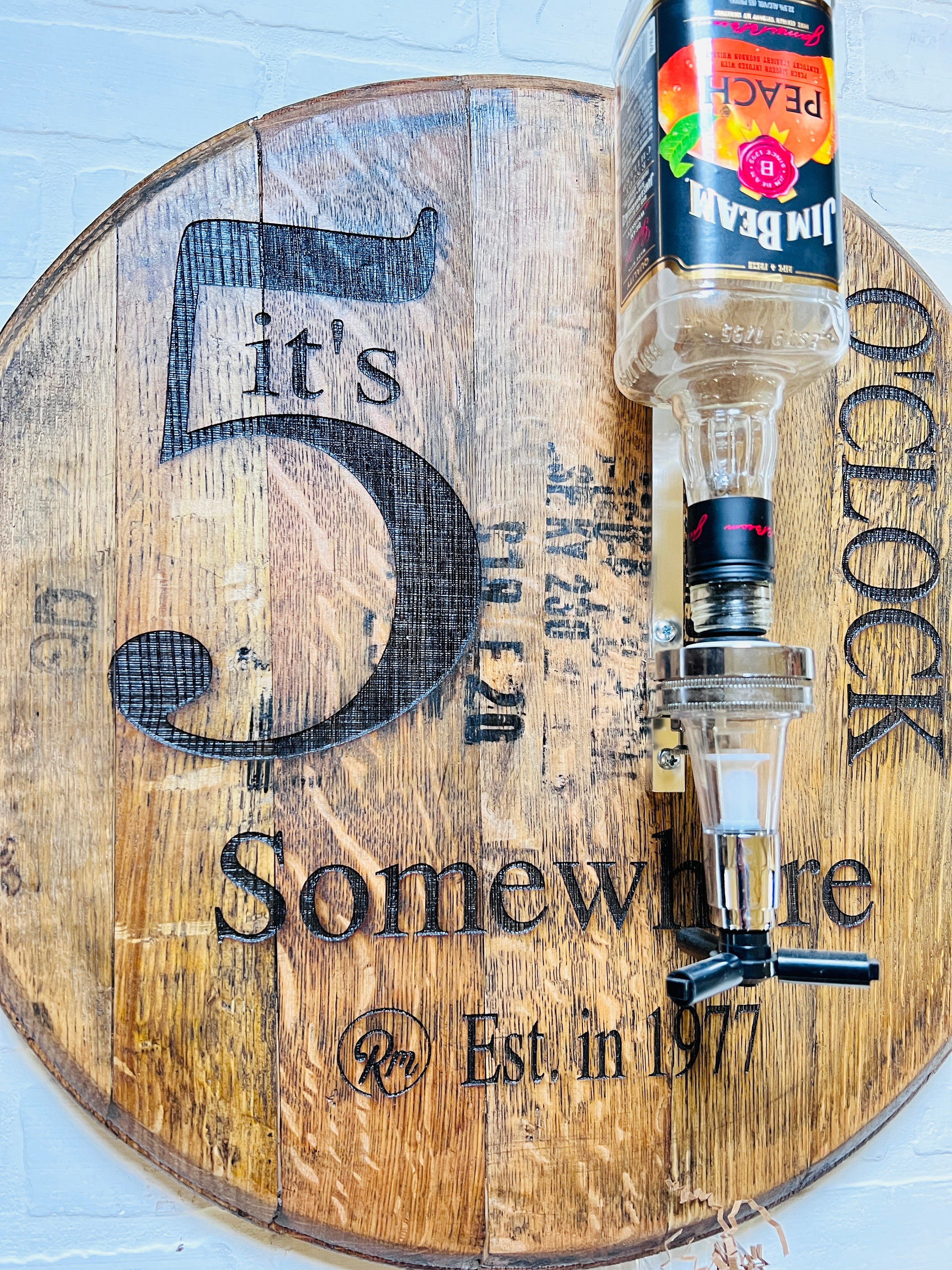 Whiskey Barrel/wall Mount Dispenser/wall Liquor Etsy