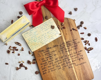 Handwritten Recipe Cutting Board – Custom Laser Engraved Keepsake Gift
