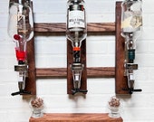 Bourbon Barrel Liquor Dispenser: Wall Mount Bar, Man Cave Gift