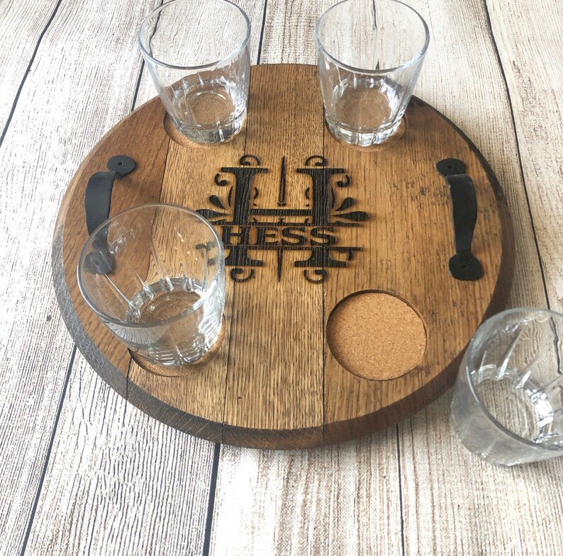 Liquor Serving Tray Alcohol Serving Tray Whiskey Glasses Etsy