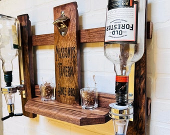 Liquor Display Shelf, Liquor Dispenser, Gifts for Him, Father's Day Gift, Liquor Shelf, Liquor, Birthday, Anniversary