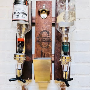 Engraved Liquor Dispenser, Dad&#39;s Whiskey Personalized Set, Whiskey Decanter, Bourbon Lover, Custom Gift For Husband, Whisky Gift