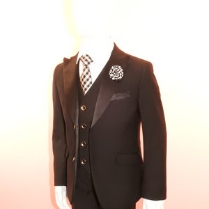 Boys Suit, 3PC suit, Boys Formal suits, Kids Suit, Tuxedos, Black suit.