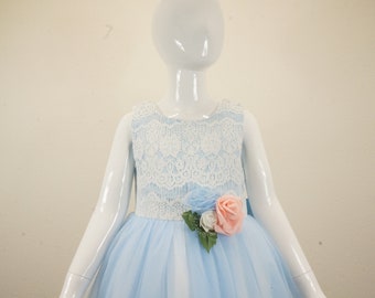 Elegante vestido de fiesta para niñas, vestido de niña de flores, vestido de niña de flores sin mangas, vestido de niña pequeña, vestido de fiesta de cumpleaños, vestido de fiesta para niñas
