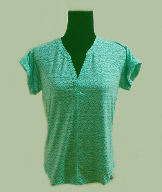 LL Bean ladies,LL Bean vintage,split neck shirt,X… - image 1