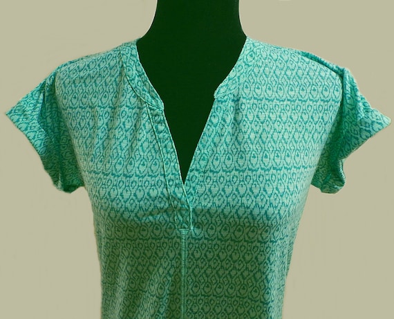 LL Bean ladies,LL Bean vintage,split neck shirt,X… - image 2