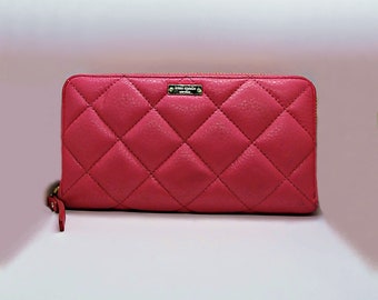 Kate Spade Wallets designer Wallet Long pink Leather Wallet quilted Wallet Women authentic Kate Spade clutch Wallet Womens Etsy Canada