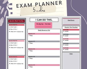 I Can Do This - Standardized Exam Prep Planner