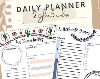 Motivational Daily Planner - Spanglish