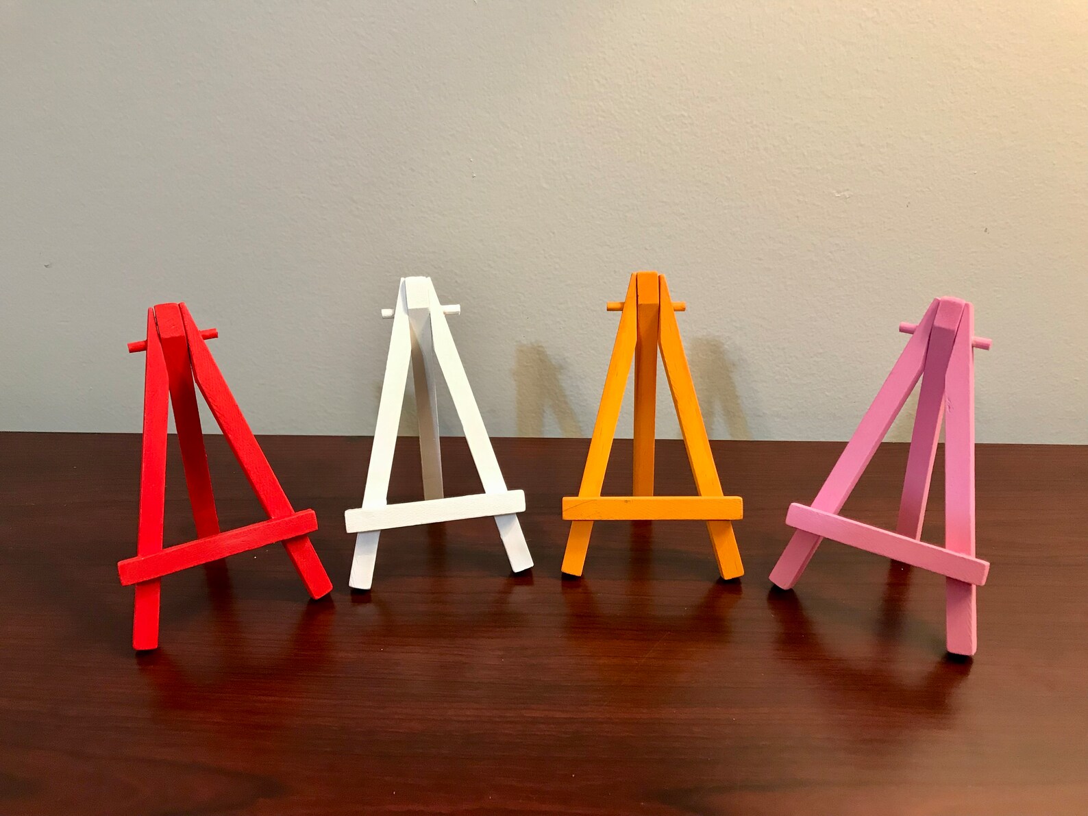 Mini Display Easel, Mini Decor Easels, Art Easel, Mini Wooden Easel, Mini Sign Stand, Pink Easel