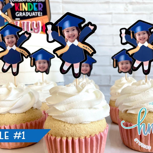 Graduation Cupcake Toppers,Kindergarten Cupcake Toppers,Preschool Cupcake Toppers,Kindergarten Graduation,Graduation Cupcakes,2024 Cupcake