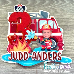 Firefighter Cake Topper Personalized,Fire Fighter Cake Topper,Fire Truck Cake Topper,Fireman Cake Topper,Fire fighter,Fire truck,Fireman