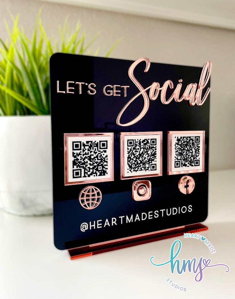 Business Sign,qr Code Signs,acrylic QR Code Business Sign,business QR ...