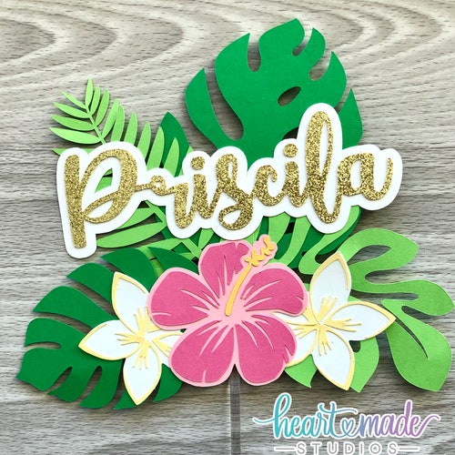 Hawaiian Birthday Cake Topper Custom Cake Topper Aloha Cake | Etsy