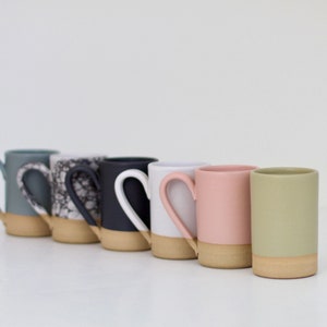 mid-sized modern coffee mug/ 12 ounce ceramic mug