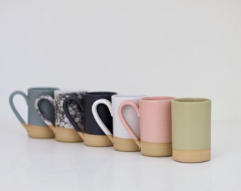 mid-sized modern coffee mug/ 12 ounce ceramic mug