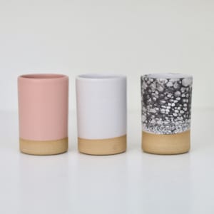 12 oz modern tumbler/ handmade ceramic tumbler