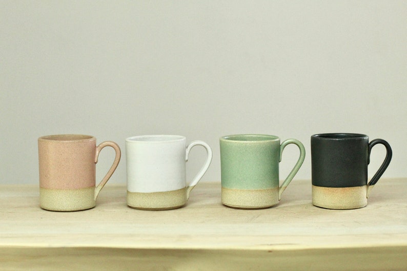 small modern mug/ kids size mug/small ceramic coffee mug image 0