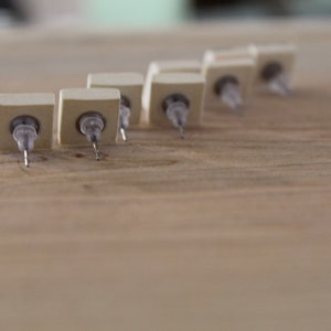 square clay stud earrings image 10