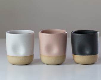 small Indent ceramic mug/thumbprint tumblers/minimalist tea cup
