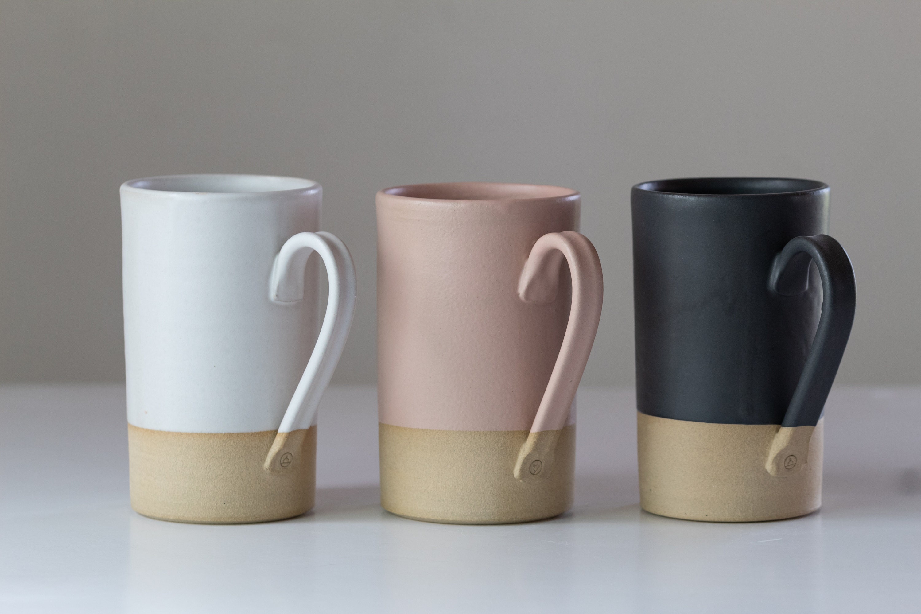 Large modern coffee mug/Tall ceramic mug